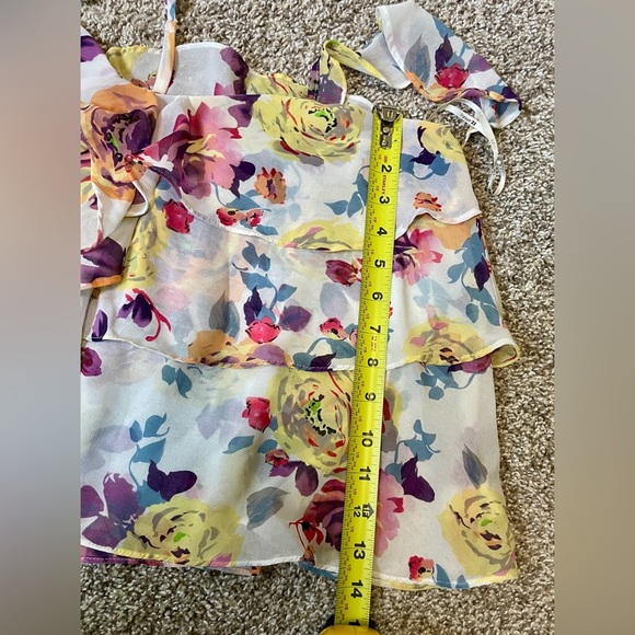 Forever 21 | Floral Ruffle Cami Top – Tiered Spaghetti Strap Crop - Picture 5 of 5